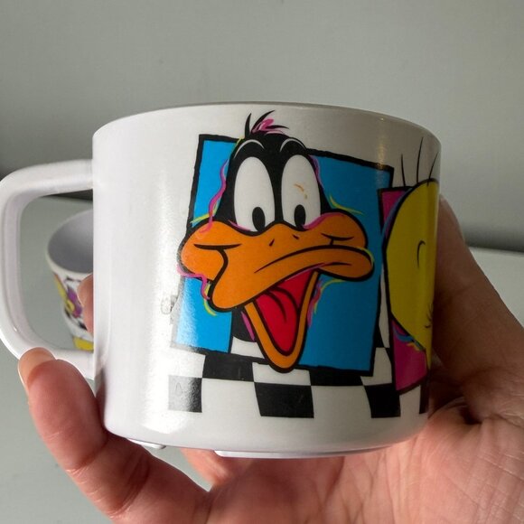 Vintage Looney Tunes 1994 Zak Designs Plates Bowls Cups Tweety Taz Daffy Bugs - Picture 6 of 16